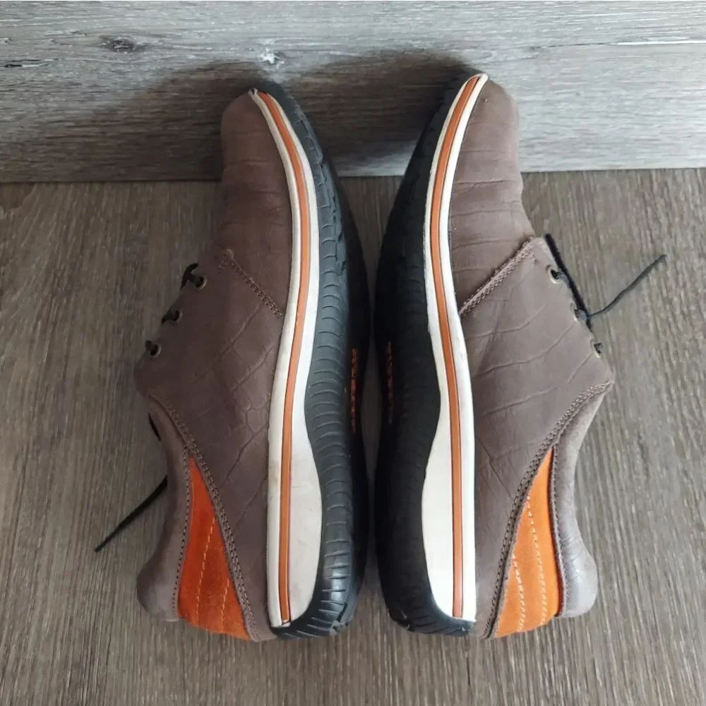 Alegria Alex Cafe/Orange Comfort Oxford Leather Shoes 42 - Picture 7 of 9